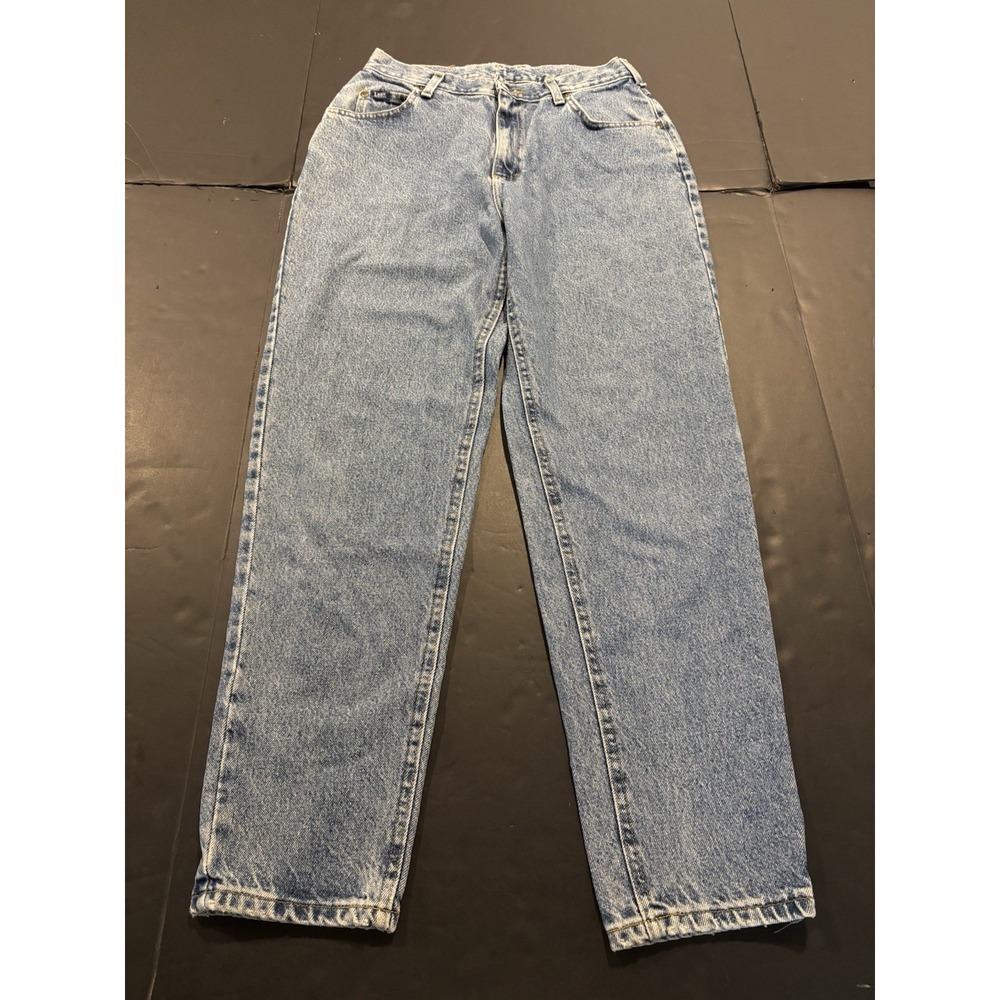 Vintage Lee High-Waisted Mom Jeans Light Wash Denim 30x30